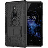 Dual Layer Rugged Shockproof Case & Stand for Sony Xperia XZ2 Premium - Black